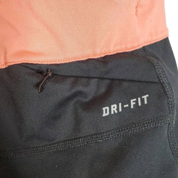 Nike Dri-Fit Run Fast Live Fearless Drawstring Active Capri Leggings Black Small - Picture 12 of 15